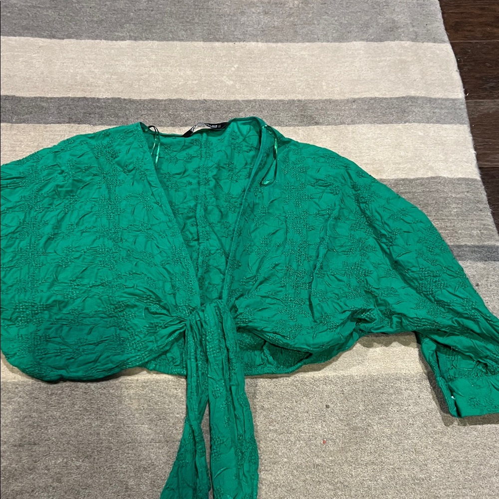 Zara Teal Women's Blouse